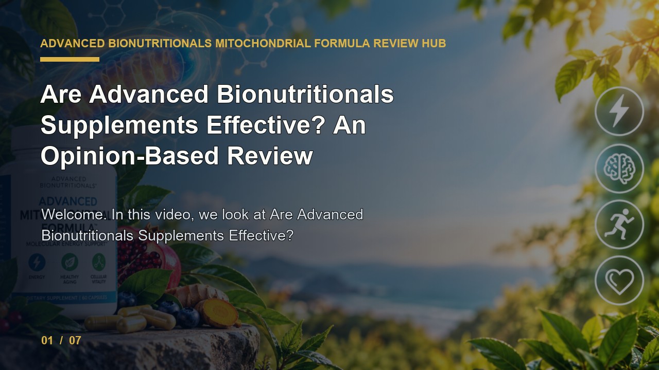 Advanced Bionutritionals Mitochondrial Formula Review: Are Advanced Bionutritionals Supplements Effective an Opinion Based Review video thumbnail