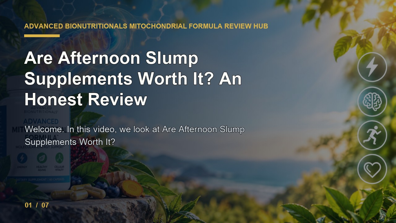 Advanced Bionutritionals Mitochondrial Formula Review: Are Afternoon Slump Supplements Worth It an Honest Review video thumbnail
