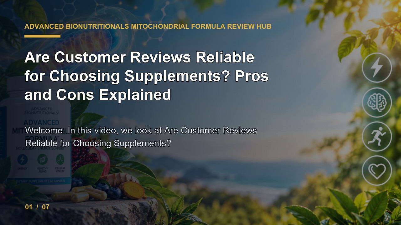 Advanced Bionutritionals Mitochondrial Formula Review: Are Customer Reviews Reliable for Choosing Supplements Pros and Cons Explained video thumbnail