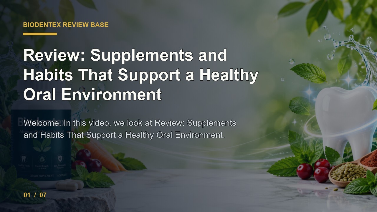 BioDentex Review: Review Supplements and Habits That Support a Healthy Oral Environment video thumbnail
