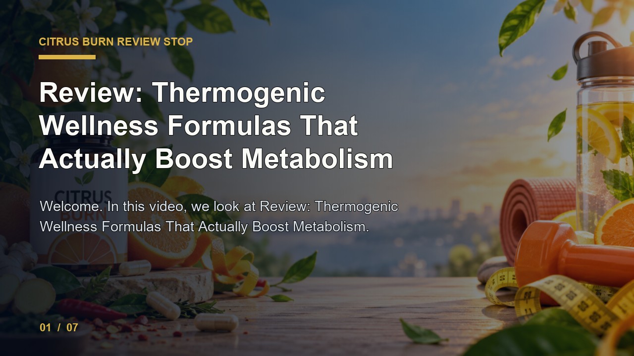 Citrus Burn Review: Review Thermogenic Wellness Formulas That Actually Boost Metabolism video thumbnail