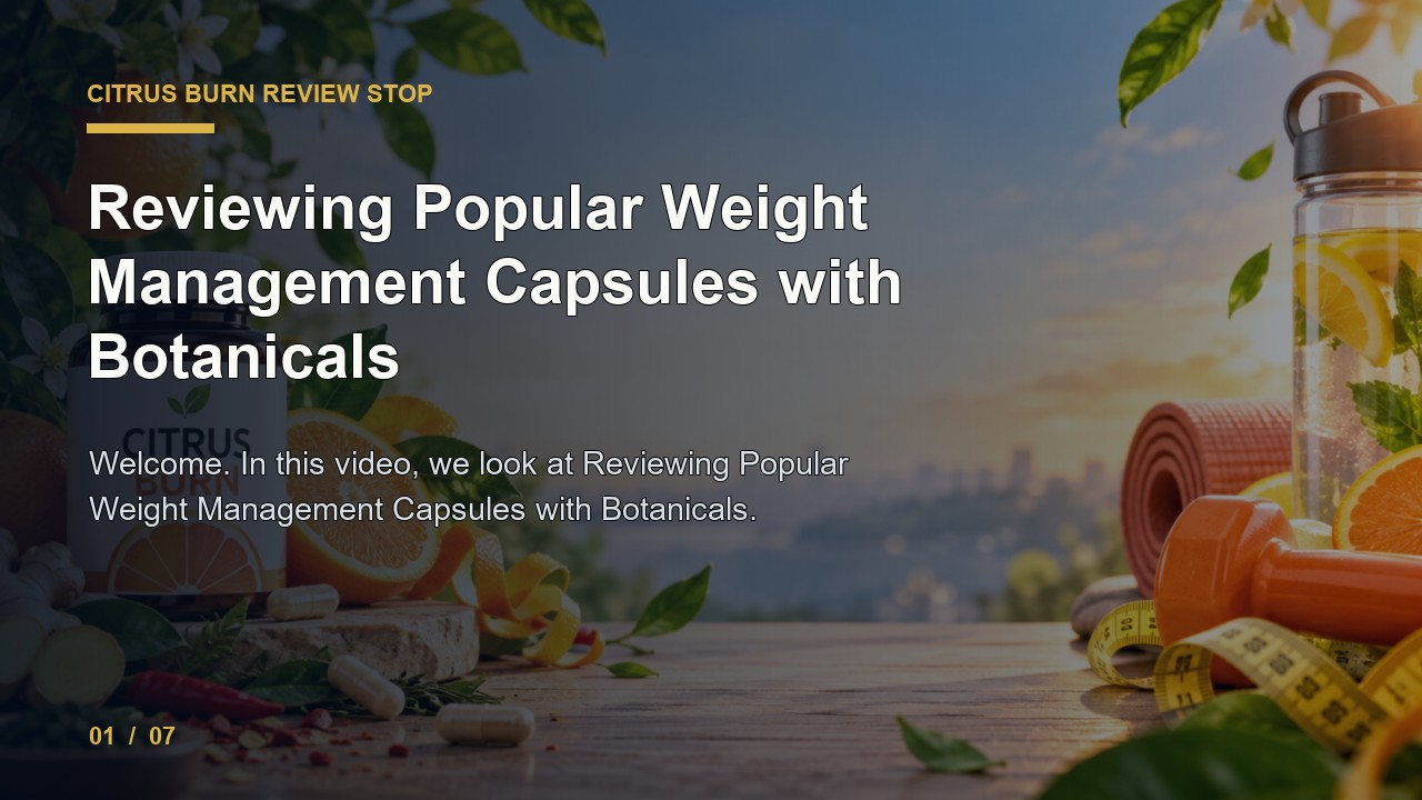 Citrus Burn Review: Reviewing Popular Weight Management Capsules with Botanicals video thumbnail