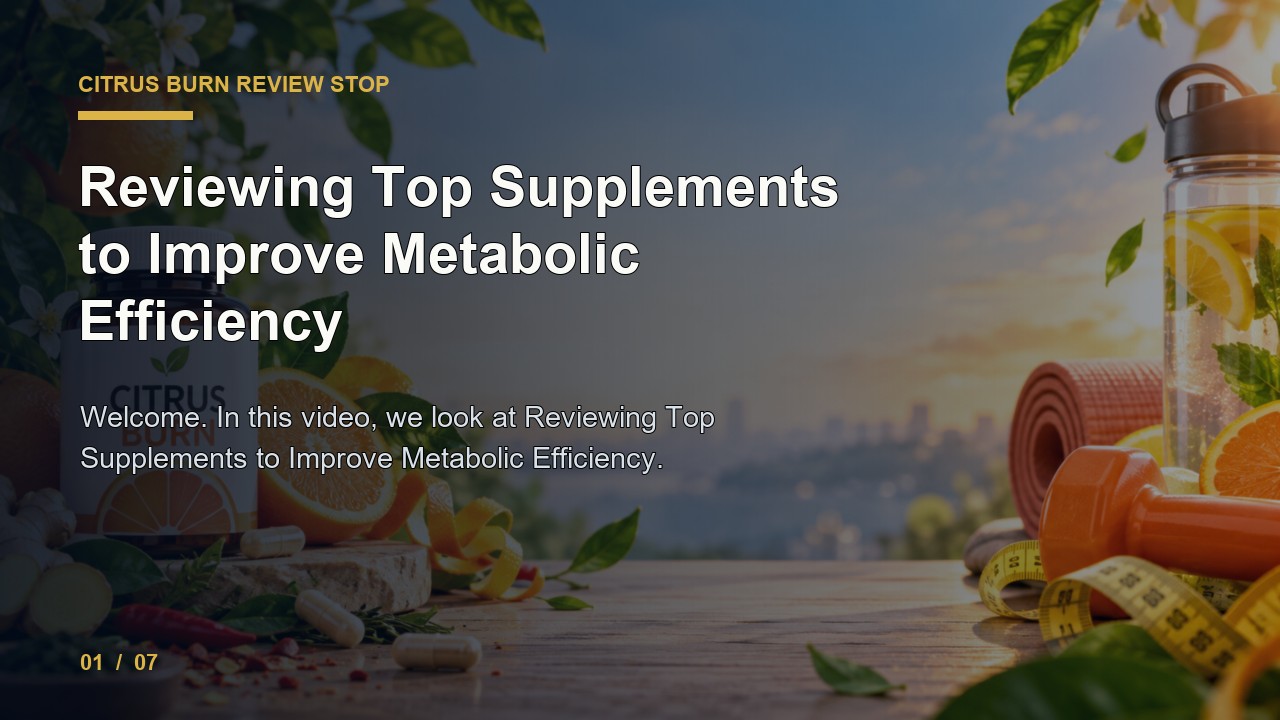 Citrus Burn Review: Reviewing Top Supplements to Improve Metabolic Efficiency video thumbnail