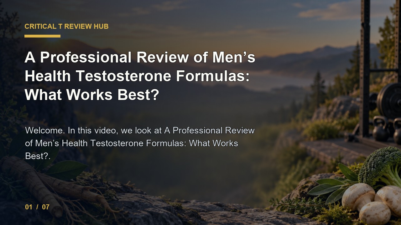 Critical T Review: a Professional Review of Men S Health Testosterone Formulas What Works Best video thumbnail