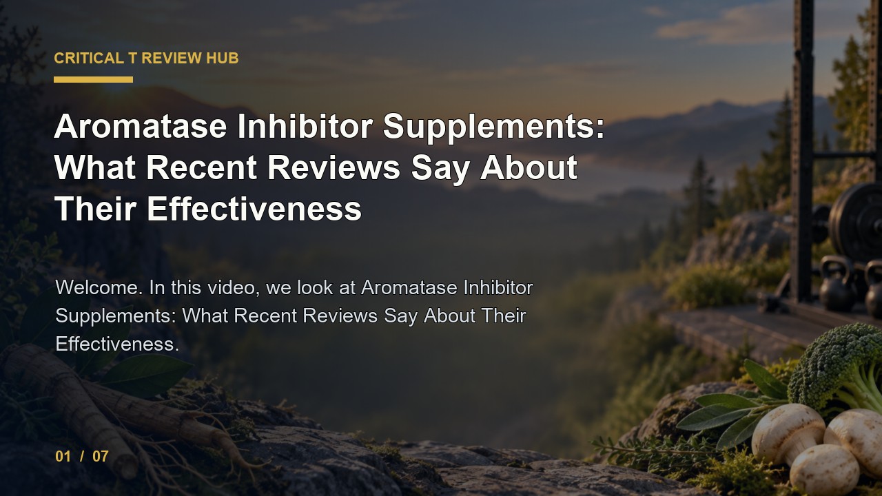 Critical T Review: Aromatase Inhibitor Supplements What Recent Reviews Say About Their Effectiveness video thumbnail