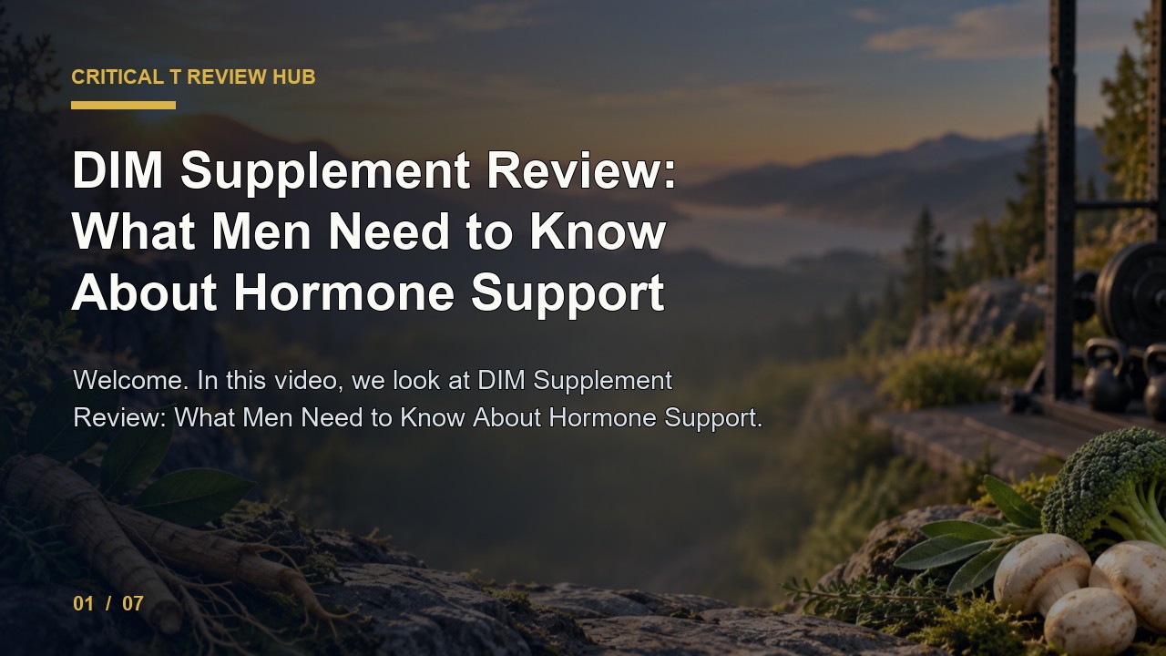 Critical T Review: Dim Supplement Review What Men Need to Know About Hormone Support video thumbnail