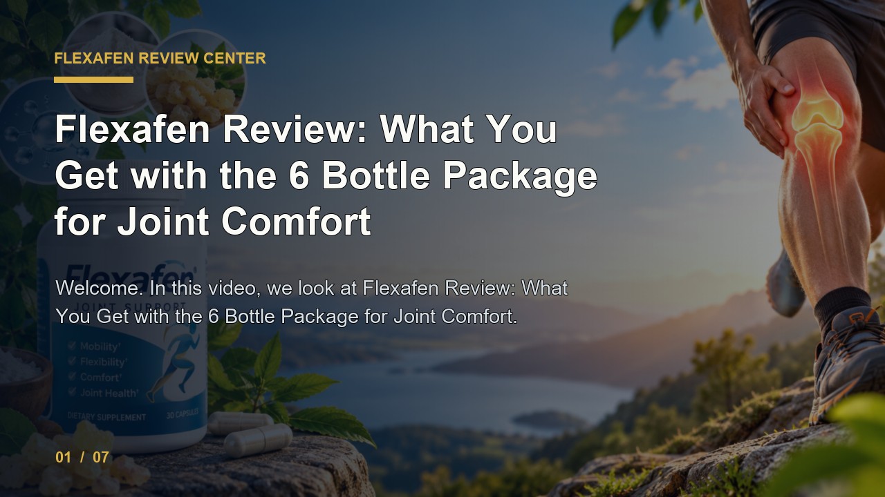 Flexafen Review: Flexafen Review What You Get with the 6 Bottle Package for Joint Comfort video thumbnail