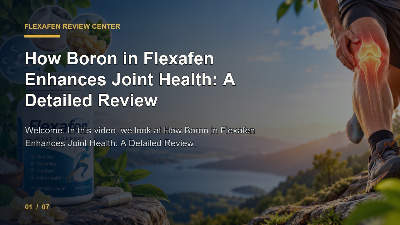 Flexafen Review: How Boron in Flexafen Enhances Joint Health a Detailed Review video thumbnail