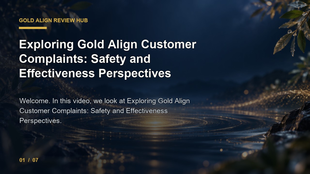 Gold Align Review: Exploring Gold Align Customer Complaints Safety and Effectiveness Perspectives video thumbnail