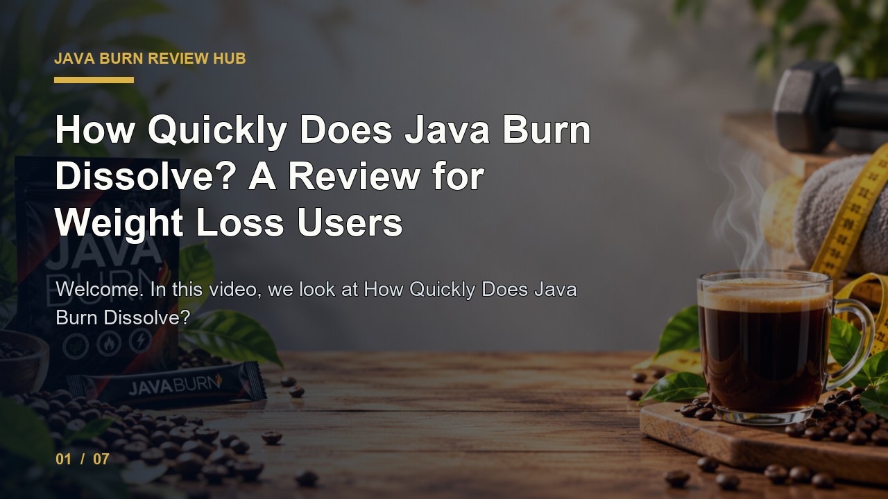 Java Burn Review: How Quickly Does Java Burn Dissolve a Review for Weight Loss Users video thumbnail