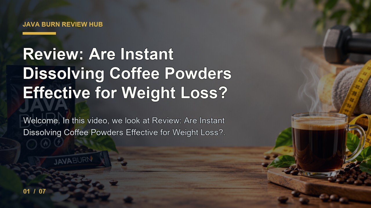 Java Burn Review: Review Are Instant Dissolving Coffee Powders Effective for Weight Loss video thumbnail