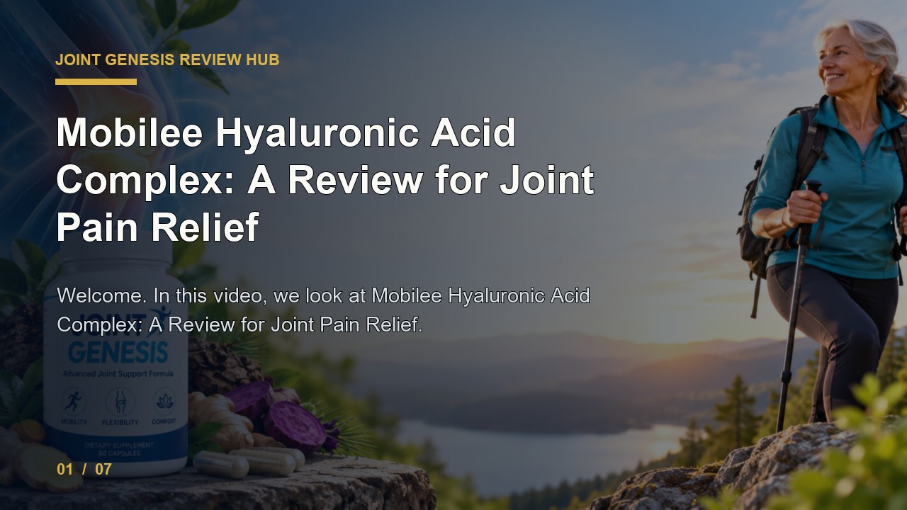 Joint Genesis Review: Mobilee Hyaluronic Acid Complex a Review for Joint Pain Relief video thumbnail