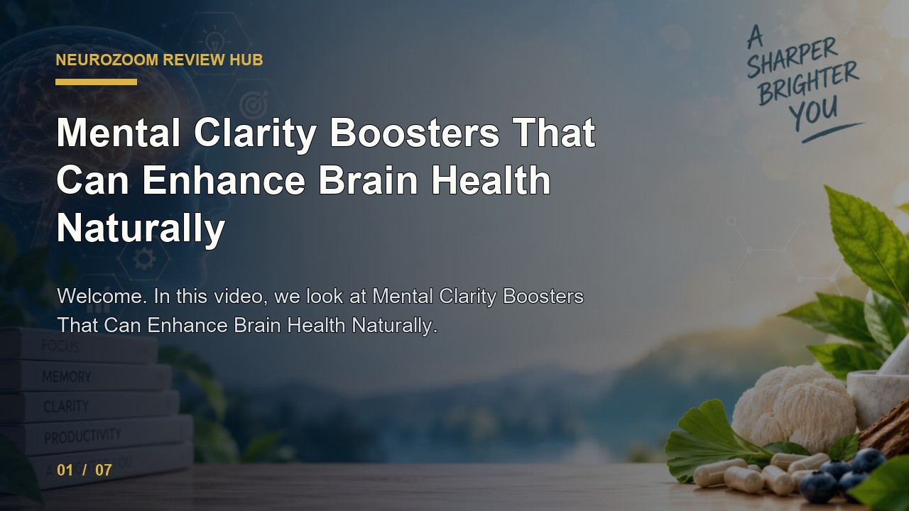 NeuroZoom Review: Mental Clarity Boosters That Can Enhance Brain Health Naturally video thumbnail