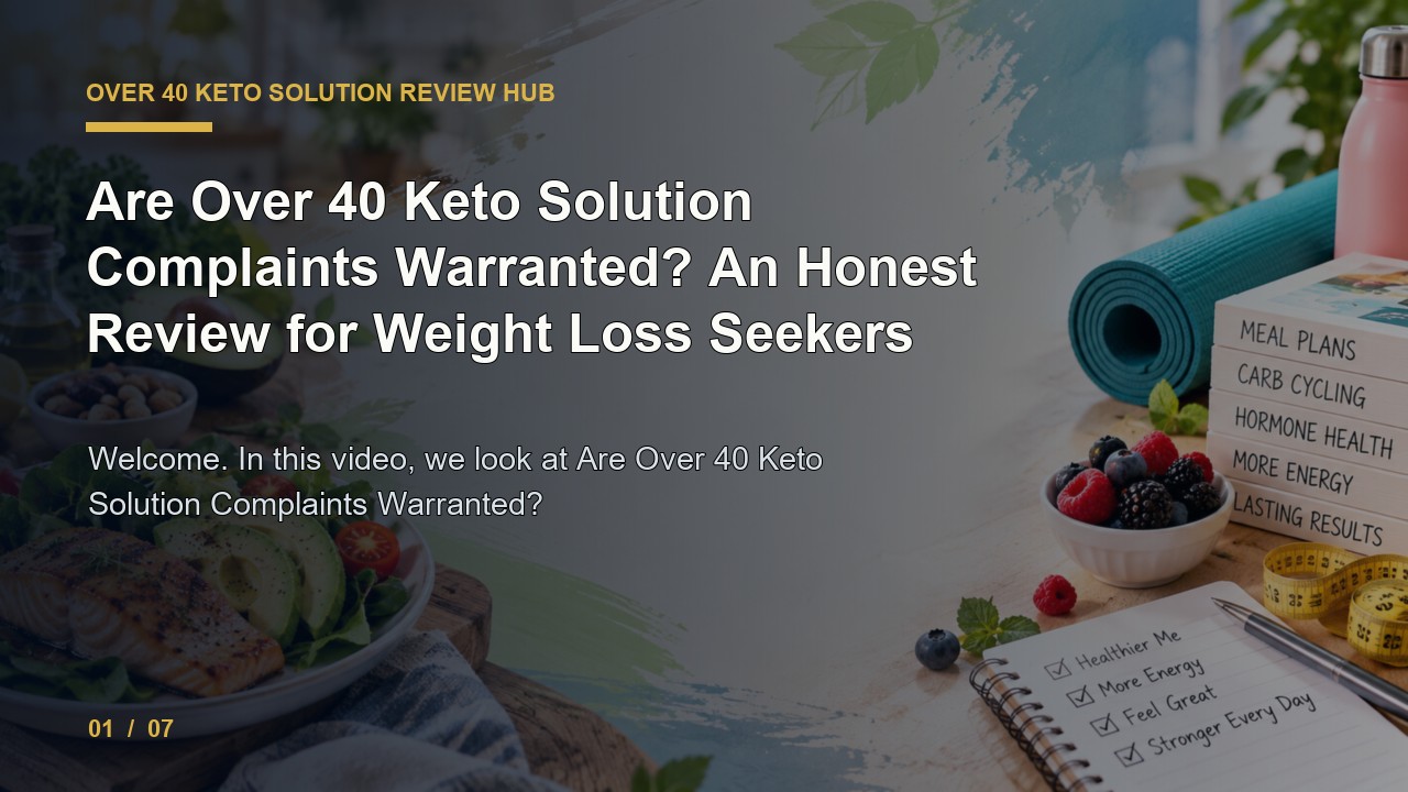 Over 40 Keto Solution Review: Are Over 40 Keto Solution Complaints Warranted an Honest Review for Weight Loss Seekers video thumbnail