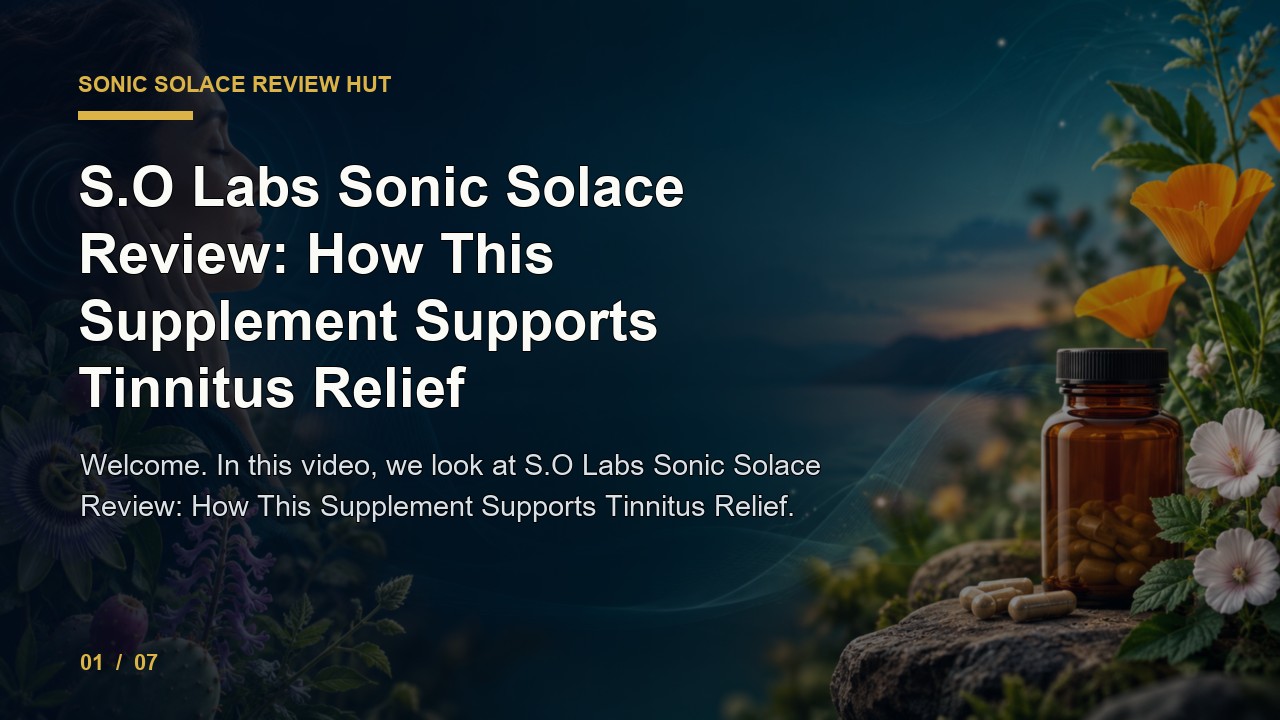 Sonic Solace Review: S.o Labs Sonic Solace Review How This Supplement Supports Tinnitus Relief video thumbnail