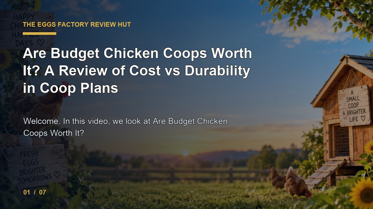The Eggs Factory Review: Are Budget Chicken Coops Worth It a Review of Cost vs Durability in Coop Plans video thumbnail