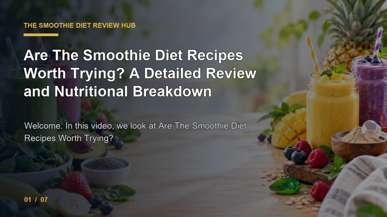 The Smoothie Diet Review: Are The Smoothie Diet Recipes Worth Trying a Detailed Review and Nutritional Breakdown video thumbnail