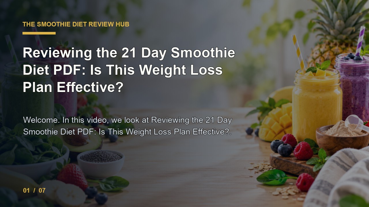 The Smoothie Diet Review: Reviewing the 21 Day Smoothie Diet Pdf Is This Weight Loss Plan Effective video thumbnail
