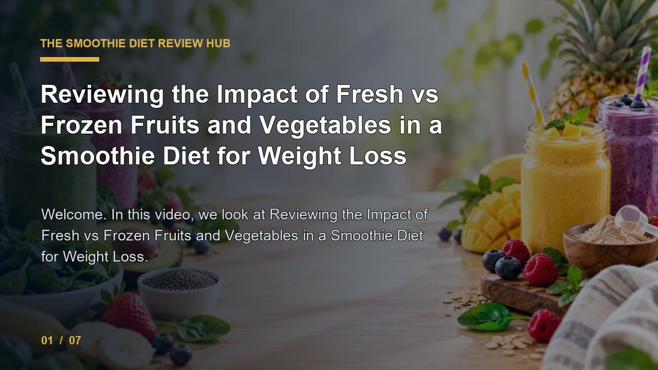 The Smoothie Diet Review: Reviewing the Impact of Fresh vs Frozen Fruits and Vegetables in a Smoothie Diet for Weight Loss video thumbnail