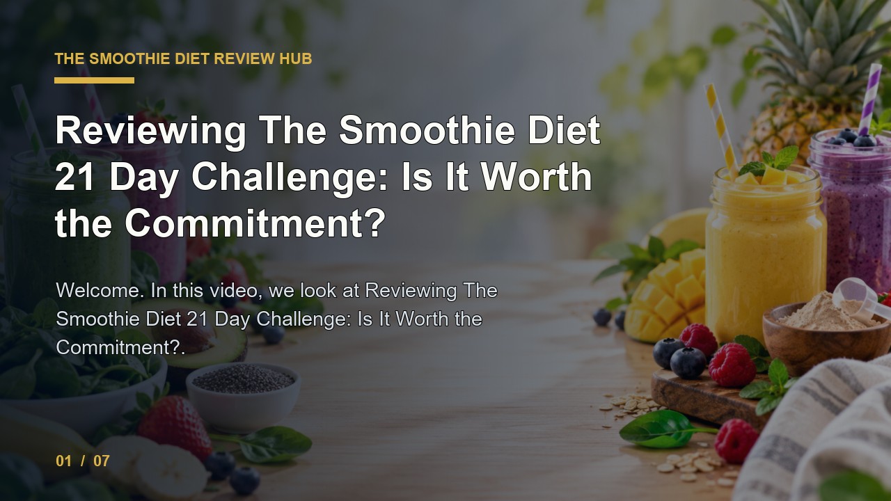 The Smoothie Diet Review: Reviewing The Smoothie Diet 21 Day Challenge Is It Worth the Commitment video thumbnail