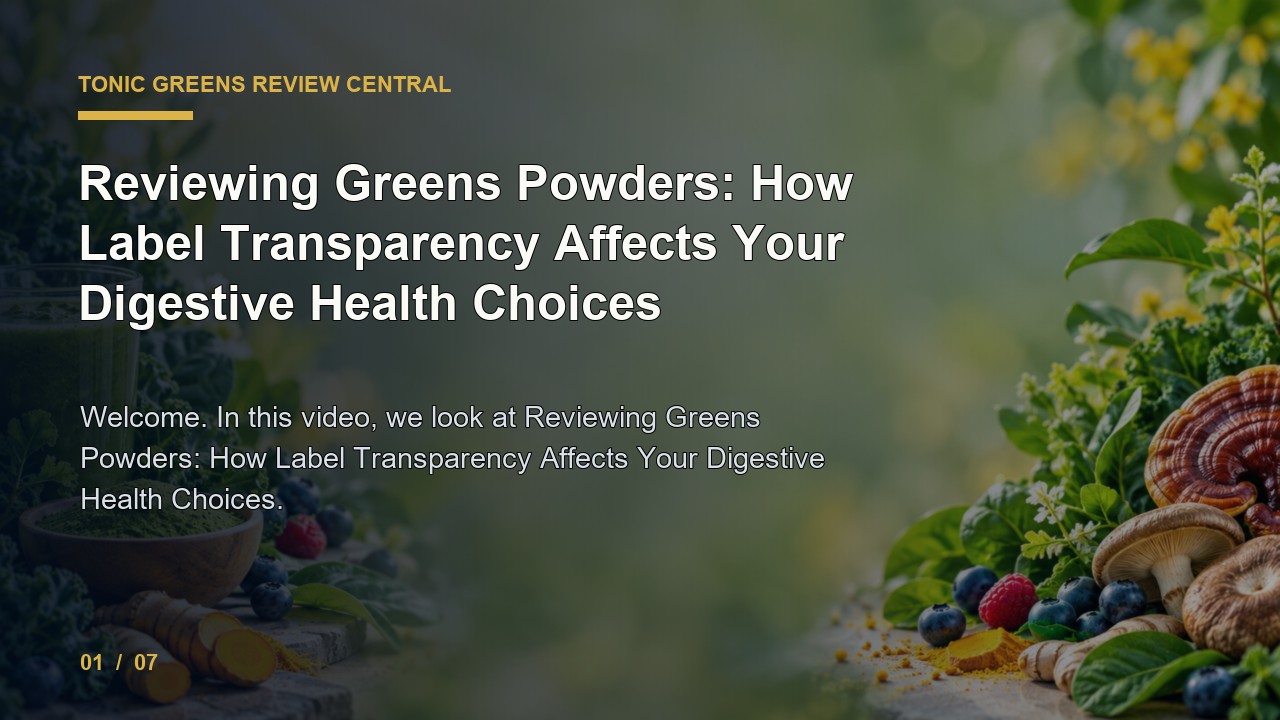 Tonic Greens Review: Reviewing Greens Powders How Label Transparency Affects Your Digestive Health Choices video thumbnail