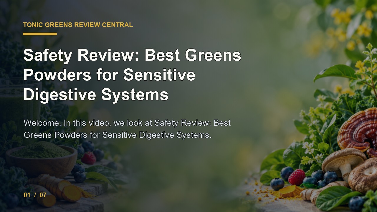 Tonic Greens Review: Safety Review Best Greens Powders for Sensitive Digestive Systems video thumbnail
