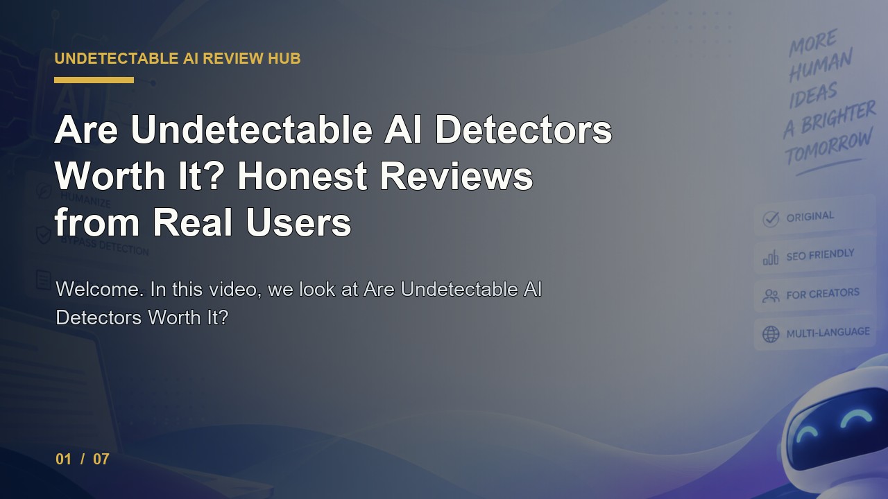 Undetectable AI Review: Are Undetectable AI Detectors Worth It Honest Reviews from Real Users video thumbnail
