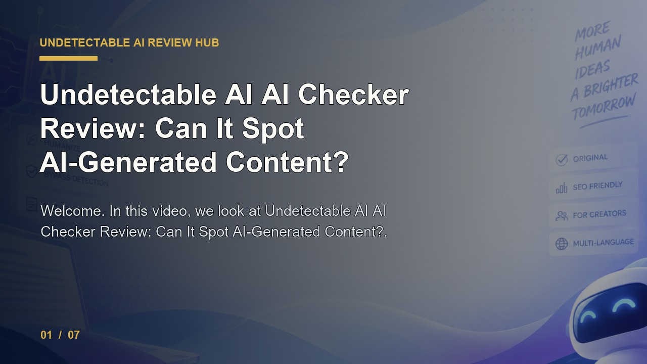 Undetectable AI Review: Undetectable AI Ai Checker Review Can It Spot Ai Generated Content video thumbnail