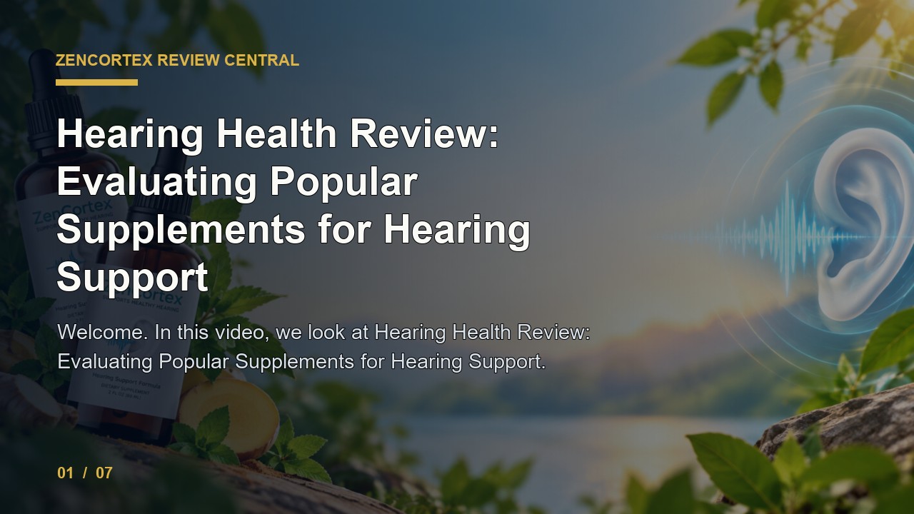 ZenCortex Review: Hearing Health Review Evaluating Popular Supplements for Hearing Support video thumbnail